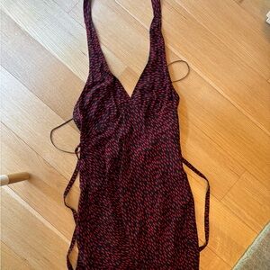 Reformation Delanie Halter Mini Dress (French Kiss)